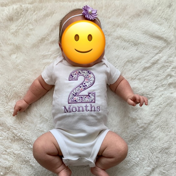 Monthly Onesies with Matching Headbands - Picture 12 of 14